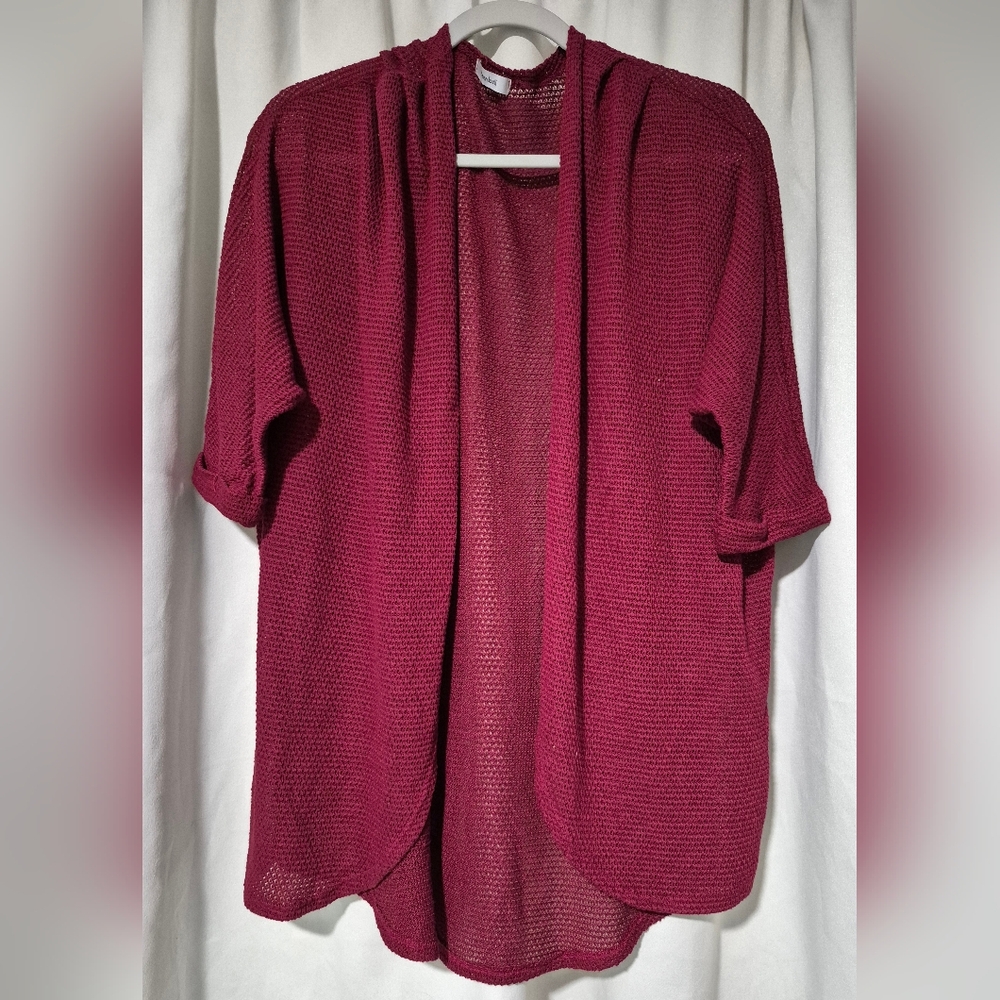Burgundy Knit Cardigan